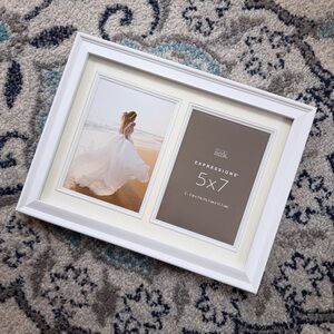 Expressions Elegant White Dual Photo Frame